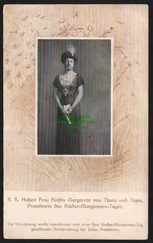 149377 AK Margarethe Erzherzogin von Österreich Fürstin von Thurn und Taxis 1911