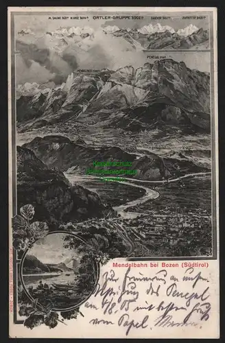 149370 AK Mendelbahn bei Bozen Südtirol 1905