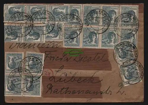 B12730 SBZ Währungsreform 1948 Zehnfach Frankatur Neuburg Kr. Wismar 20x 946