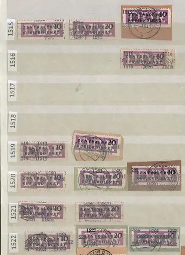 B13614 DDR ZKD Sammlung ex 10 - 15 gestempelt Bezirk 1500 Karl-Marx-Stadt - 1522