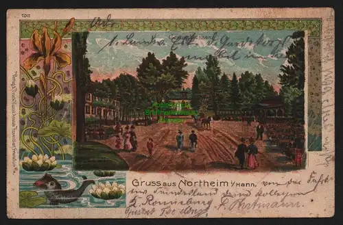 149666 AK Northeim in Hannover Litho um 1905 Gesundbrunnen Jugendstil