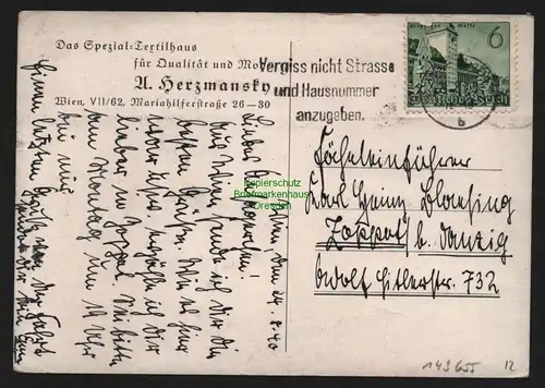 149655 AK Wien 1940 Spezial Textilhaus Herzmansky Trachten Mode