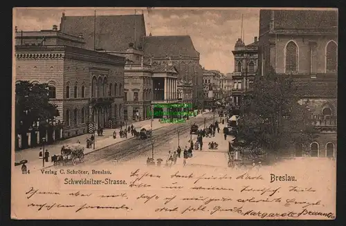 149597 AK Breslau Wroclaw Schweidnitzer Straße 1899