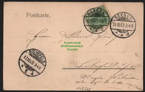 149508 AK Seesen Post und Bahnhof 1903