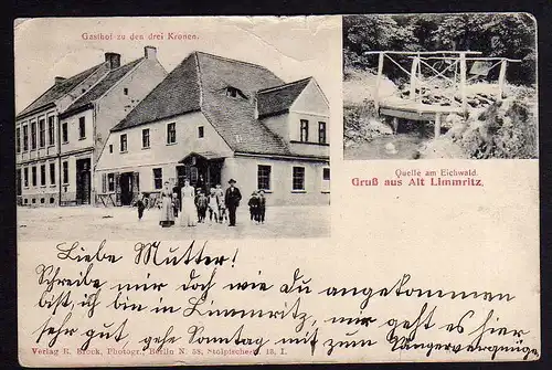 65701 AK Alt Limmrittz Gasthof zu den 3 Kronen 1906