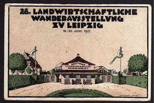 65671 AK Leipzig 1921 Landwirtsch. Wanderausstellung