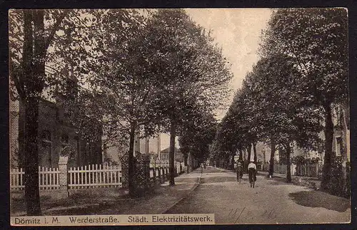 65865 AK Dömitz M. Werderstraße Elektrizitätswerk 1920