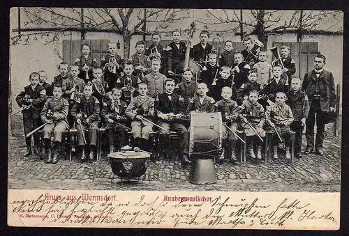 65672 AK Wermsdorf Knabenmusikchor 1925