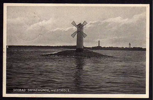 65825 AK Seebad Swinemünde Westmole 1927