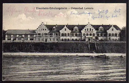 65545 AK Lubmin Eisenbahn Erholungsheim 1930
