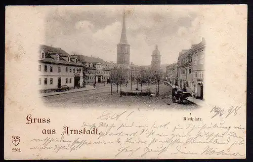 65564 AK Arnstadt Riedplatz 1898
