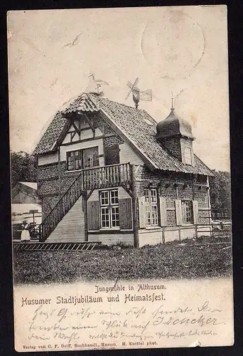 65006 AK Althusum Jungmühle Windmühle Mole a. Dach 1903