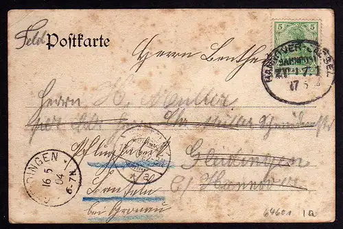 64601 AK DSW Klein Windhuker Tal Auasgebirge 1904 Okahandija 1904 Feld Post port