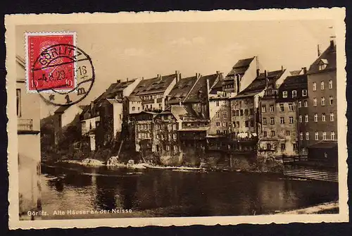 64767 AK Görlitz Alte Häuser an der Neisse 1929