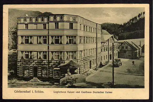 64185 AK Görbersdorf Schlesien Logierhaus Kaiser Gasthaus 1931