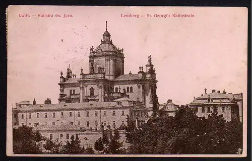 64285 AK Lemberg Lwow Katedra sw. Jura Zensur Krakau 1915