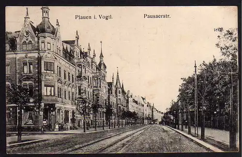 64645 AK Plauen Vogtl. 1914 Pausaerstr.