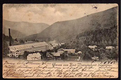 64727 AK Bad Wurzelsdorf Isergebirge 1903