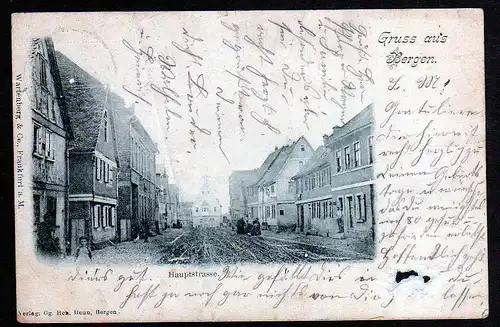 64795 AK Bergen Kreis Hahnau 1899 Hauptstrasse