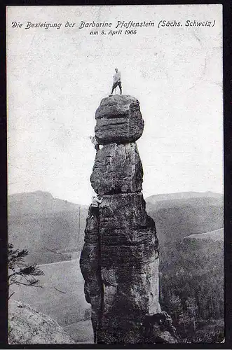 64561 AK Pfaffenstein 1908 Kletterer Barbarine