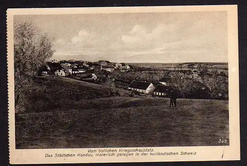 63758 AK Kandau Kurland Kurländische Schweiz 1918 gelaufen Feldpost