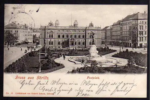63884 AK Görlitz Postplatz 1901