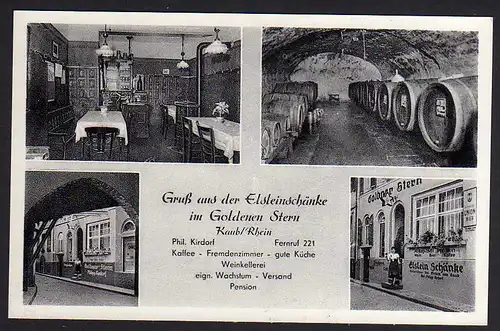 63474 AK Kaub am Rhein Elsleinschänke im Goldenen Stern um 1930