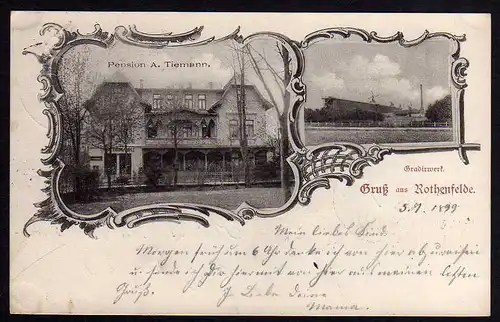 63430 AK Rothenfelde 1899 Pension A. Tiemann Rothenfelde