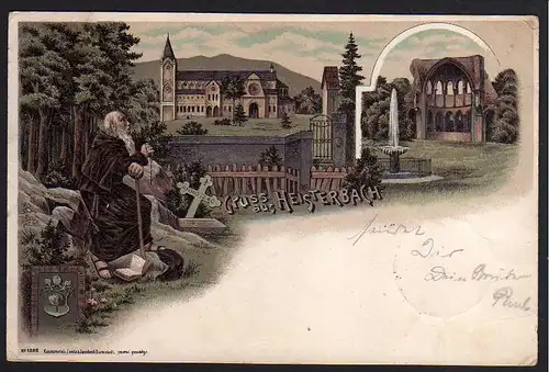 63607 AK Kloster Heisterbach Litho 1897