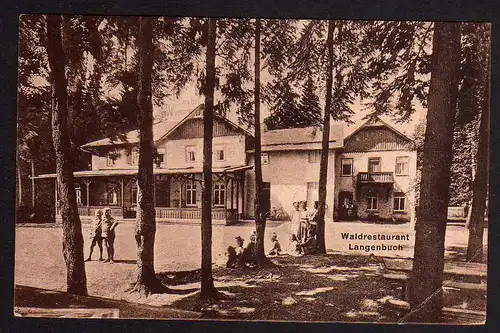 63085 AK Langenbuch Mühltroff Plauen 1921 Restaurant