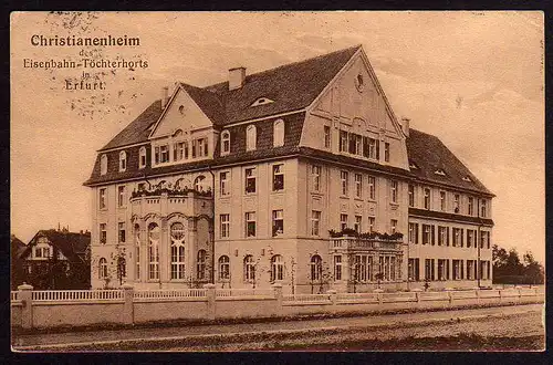 62632 AK Erfurt Eisenbahn Töchterhort Christianenheim 1913
