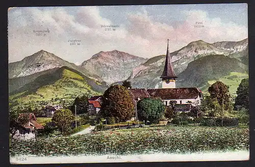 62592 AK Aeschi bei Spiez im Kanton Bern Morgenberg 1910
