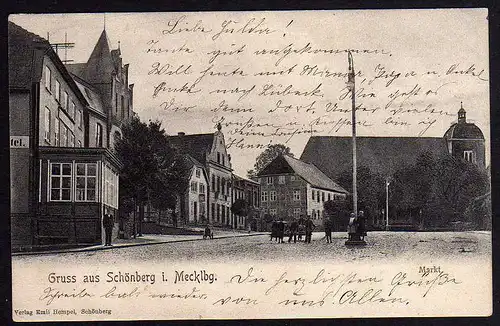62362 AK Schönberg MecklenburgMarkt Hotel 1906