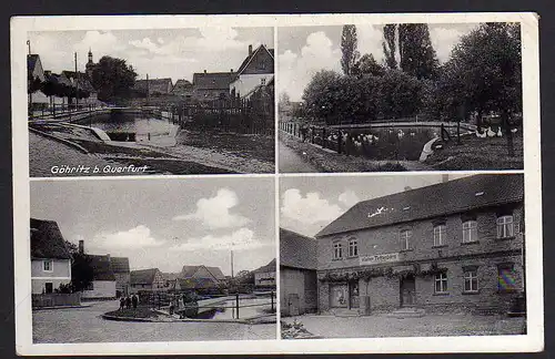 61957 AK Göhritz bei Querfurt Geschäft W. Tettenborn Dorfteich um 1920