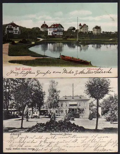 61801 2 AK Bad Lausigk Lausick Villenkolonie Kurhaus 1906 1907