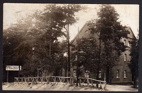 61901 AK Bucha Oschatz Land 1930 Gasthaus Heideschänke Landpoststempel Fotokarte