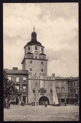 60719 AK Pozdrowienie Z Lublina Brama Krakowska 1915