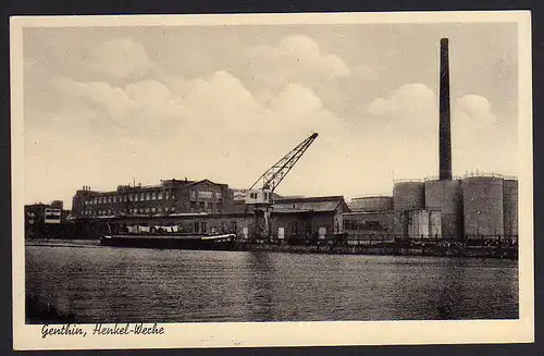 60637 AK Genthin Henkel Werke Kran Industrie um 1935