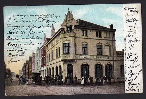 48339 AK Ruhrort Beeck Duisburg um 1900 Gastwirtschaft zum Deutschen Kaiser