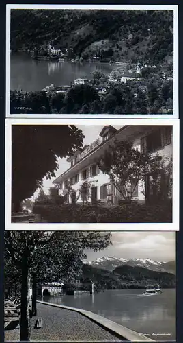 47319 3 AK Vitznau Hotel Bellevue 1928 Fotokarte Panorama
