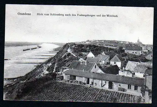 44146 AK Grudziadz Graudenz Wpr. Um 1910 Blick vom Schlossberg Festungsanlagen