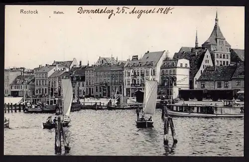 44425 AK Rostock Hafen 1910