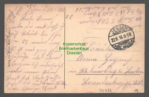 44422 AK Jessen Bz. Halle Langestraße Pelzwaren Geschäft Apotheke 1916