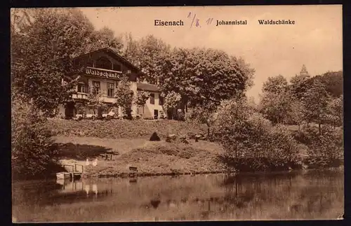 42654 AK Eisenach Johannistal Waldschänke 1911
