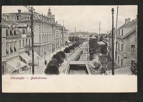 21218 AK Wörishofen Bachstrasse Woerishofen 1909 Jahreszahl kopfstehend = 1960