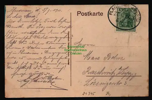 21345 AK Gr. Breitenbach Hauptstrasse , gelaufen 1911 Bahnpost