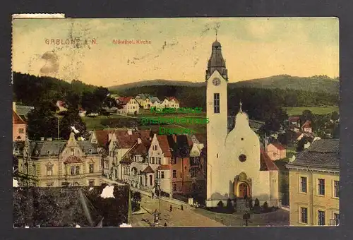124822 AK Jablonec nad Nisou Gablonz an der Neiße Kathol. Kirche 1908