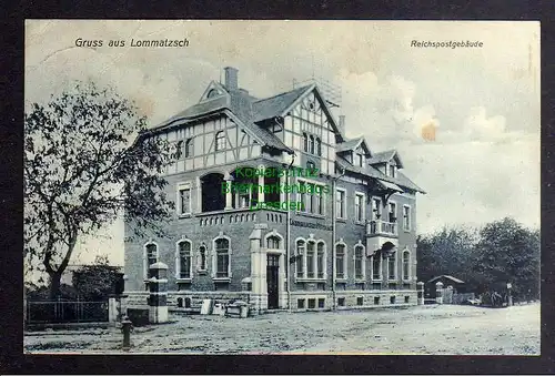 124850 AK Lommatzsch Reichspostgebäude um 1910