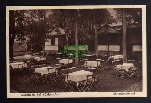 124874 AK Gräfenhain bei Königsbrück 1932 Gasthof zum Lindengarten Restaurant