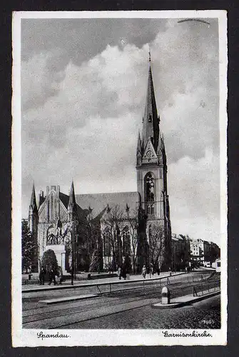 100661 AK Berlin Spandau Garnisionskirche 1942 + privater Stempel Der grausamste